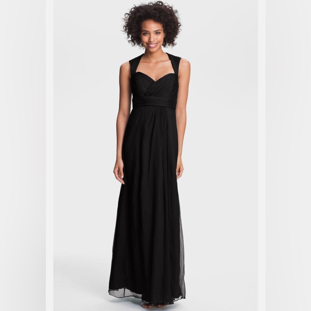 Amsale crinkle chiffon bridesmaid dress G764C